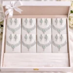 heavy silver american diamond bridal choker necklace set wholesale