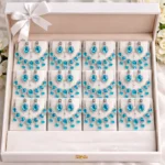 Blue Crystal Bridal Necklace Set – Artificial Jewellery Wholesale Box (10 Pcs) - Image 3