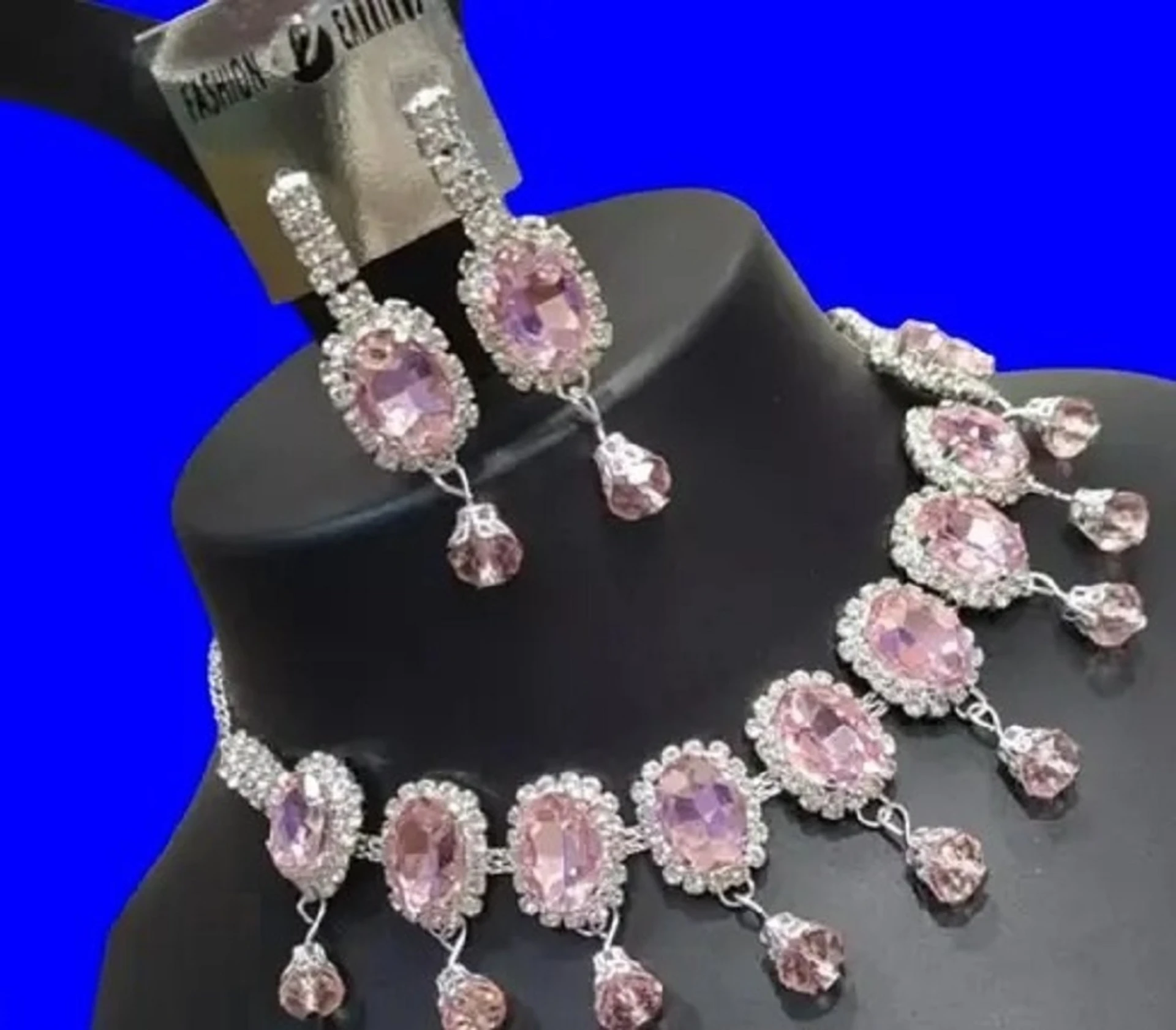 pink stone necklace set with earrings bridal wholesale jewellery pink stone necklace set with earrings bridal wholesale jewellery