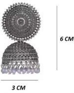 traditional oxidised jhumka earrings